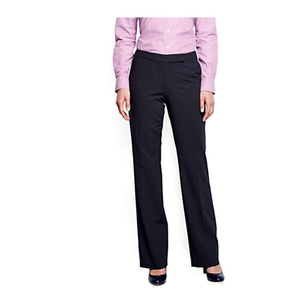 Women's Washable Wool Curvy Modern Pants — 2 pair charcoal heather & black